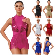 UK Women Sexy Sequins Fringe