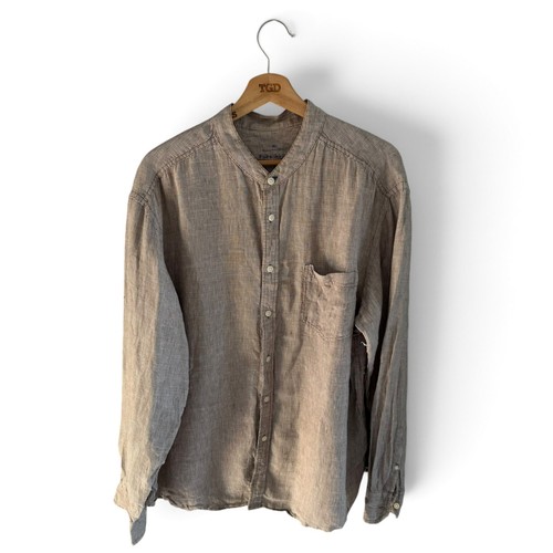 Mens 100 linen shirt blue - linen,