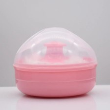 Portable Soft Body Powder Puff W/Box Case Container Talcum Sponge Easy Travel uk