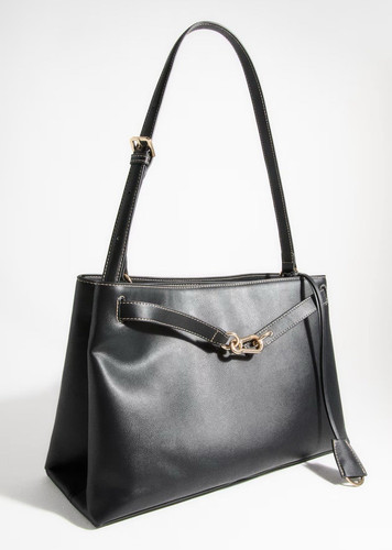 Women black leather - h&m,