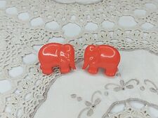Vintage 80's Statement Plastic Buch + Deichmann Denmark Pink Elephant Earrings