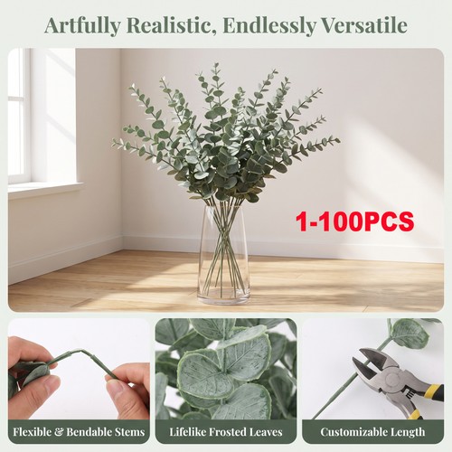 100pc artificial eucalyptus - 1-100pc,