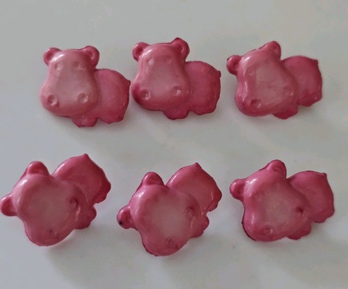Set pink hippo shaped - pink,