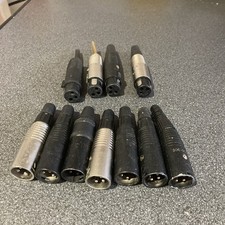 11 Vintage Neutrik 3 pin XLRs