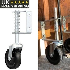 Heavy Duty Spring Loaded Metal Rubber Gate Wheel Castor Timber Door Caster 4inch