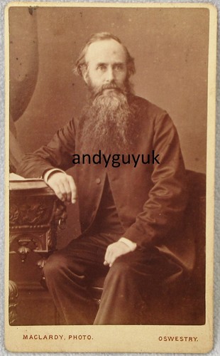Cdv gentleman long beard - gentleman,