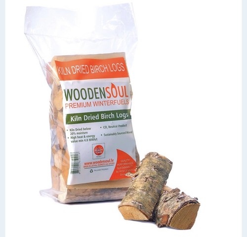Bag kiln dried birch logs - 1,