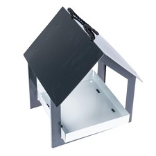 Black Hanging Bird Table Feeder with Food Tray