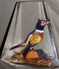 Acrylic case  hand carved wood