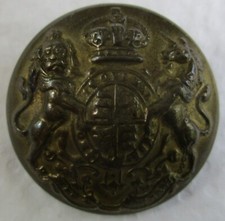 1902 British Army:"1st PTN EDWARDIAN GENERAL SERVICE BRASS BUTTON" (Large, 24mm)