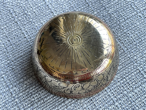 Small vintage decorated - decorated, brass