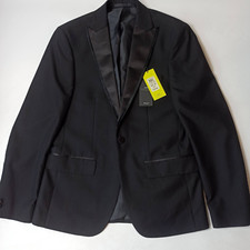 Moss London Men's Tuxedo / Dress Suit Jacket Skinny Fit - Black - Size 38R - New