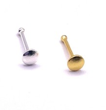 Flat top nose stud 2 mm in