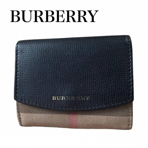 Burberry black check fold - black,