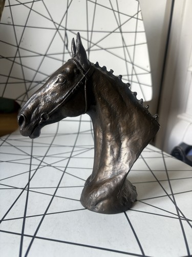 Race horse bronze tone - horse, bust