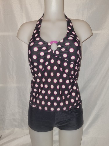 Gorgeous black polka dot - black,