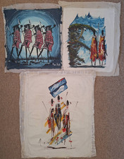 3 Original Paintings On Canvas