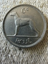 Eire Ireland Irish Sixpence 6p