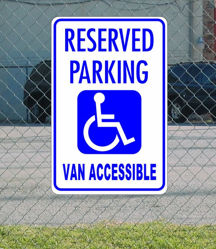 Handicap reserved parking van - reserved,