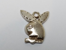 Sterling silver 925 Playboy bunny bracelet charm pendant ladies vintage rare