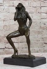Art Deco Nude Female Signed