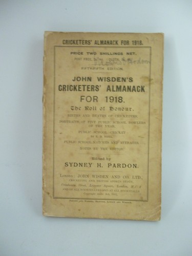 1918 wisden original - wisden,