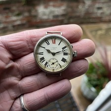 Lovely vintage J H Steward Strand London WW1 roman numeral military Trench watch