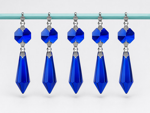 Blue cut glass - blue, sun