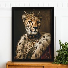 Vintage Cheetah King Wall Art
