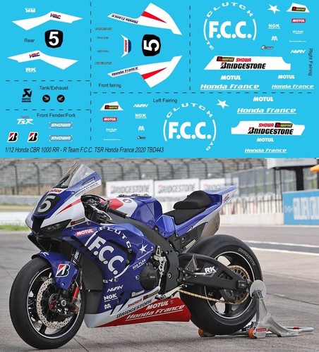 Decals for cbr 1000 rr - 1/12,