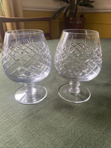 Vintage cut crystal brandy - cut,