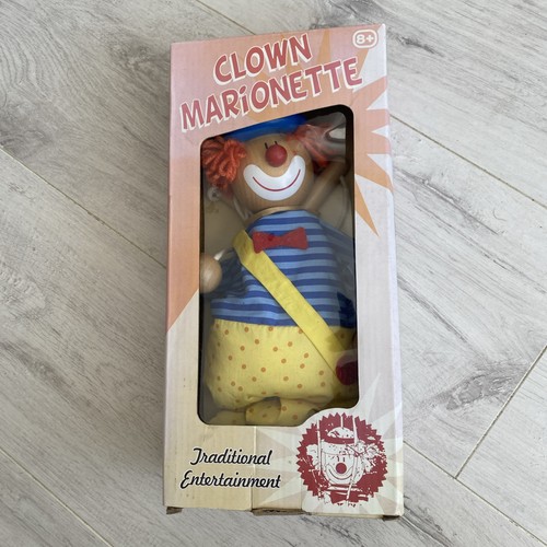 Tobar wooden clown marionette - clown,