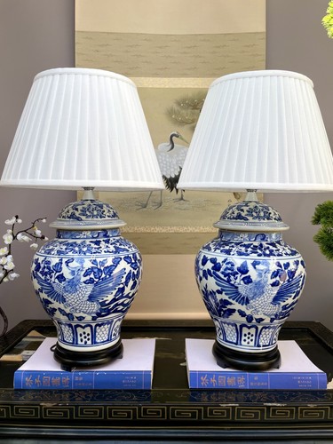Pair 64cm blue white - pair,
