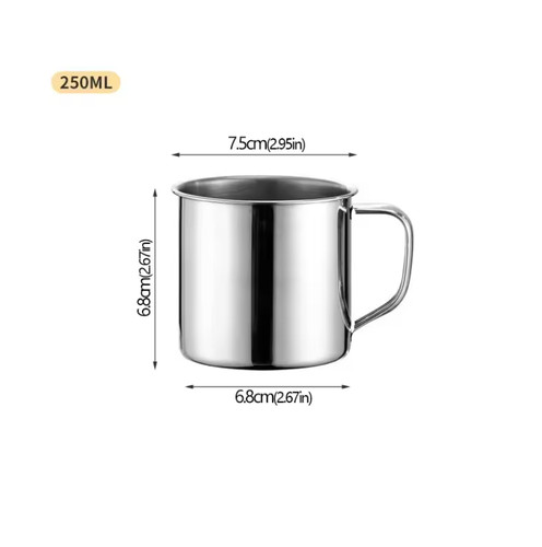 Stainless steel camping mug - camping,