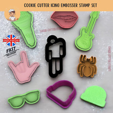 Billie Eilish Inspired Cookie Cutter Icing Stamp Embossers Set. Great Gift Idea!