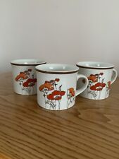 3 x Vintage Royal Doulton Fieldflower Teacups 1976 - vgc