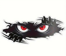 FUNNY PEEKING MONSTER CAR Decal Sticker Vinyl Motorcycle Van Bumper Trunk boot 