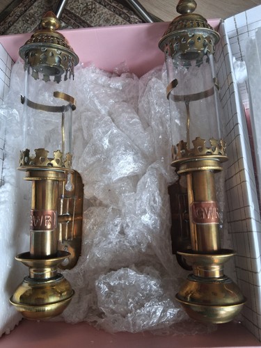 Pair gwr brass railway - pair,