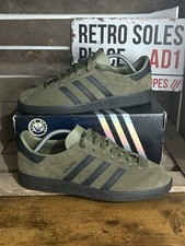 Adidas Originals Munchen Khaki Green Black Suede UK Size 9.5 2024