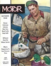 OCTOBER 1948 MOTOR MAGAZINE CARS TOOLS PARTS NASH WINTER SERVICE TRUCK SPECTS