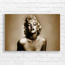Vintage Marilyn Monroe Sepia Canvas Print Large Picture Wall Art