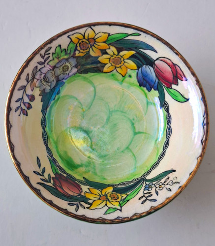 Maling lustre bowl - bowl, lime