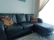 Leathered L Shaped Sofa