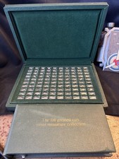 Franklin Mint Great Cars of the World 100 Pure Silver Ingots 1975 Complete Set
