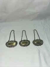 Vintage Decanter Metal Labels Gin Whisky Sherry A Little Overly Polished