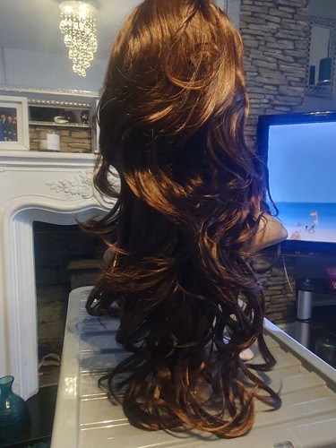 Dark auburn wig - dark,