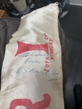 Bill Shankly Signed Scarf 1973 UEFA Cup Winners Genuine Autograph Liverpool FC  