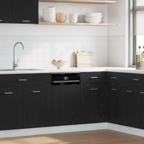Kitchen cabinet black - cabinet, oak