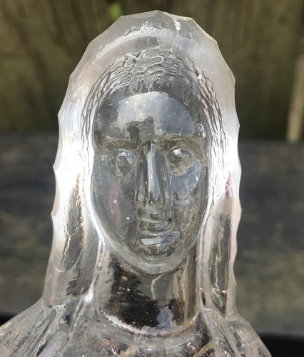 Glass figure vintage french - glass,