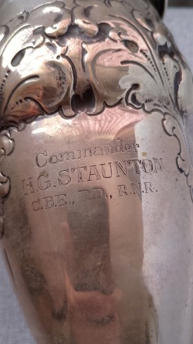 Antique silver vase - silver,